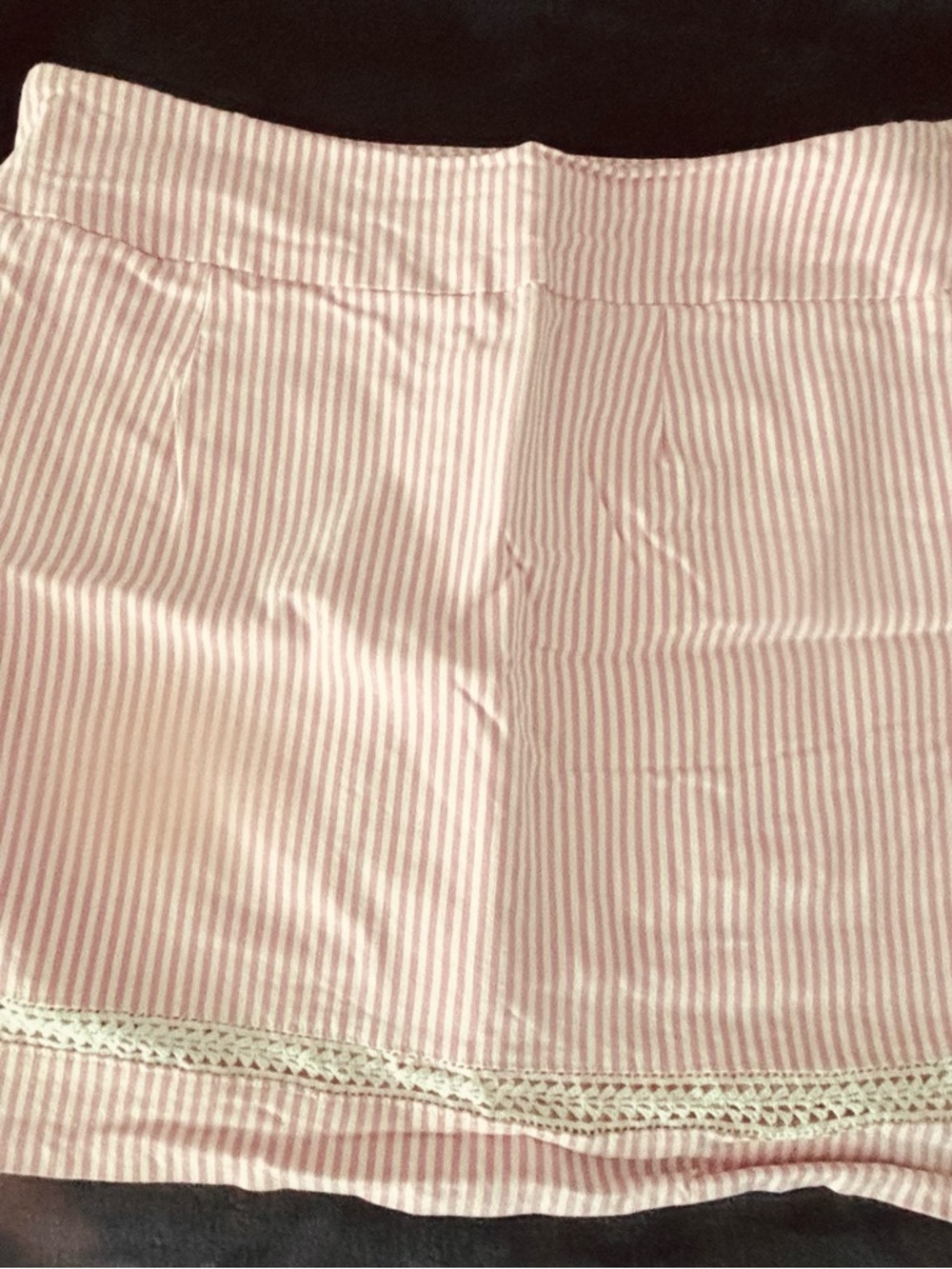 crown & ivy Pink and White Striped Skirt